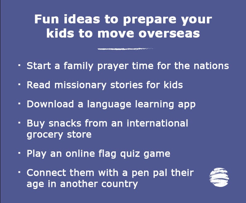 Ideas and activities for missionary parents to prepare your kids to be missionary kids