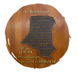 19 UFM/Crossworld missionaries were martyred during the Simba Rebellion in Congo in 1964.