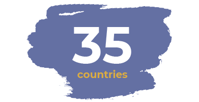 35 countries of service